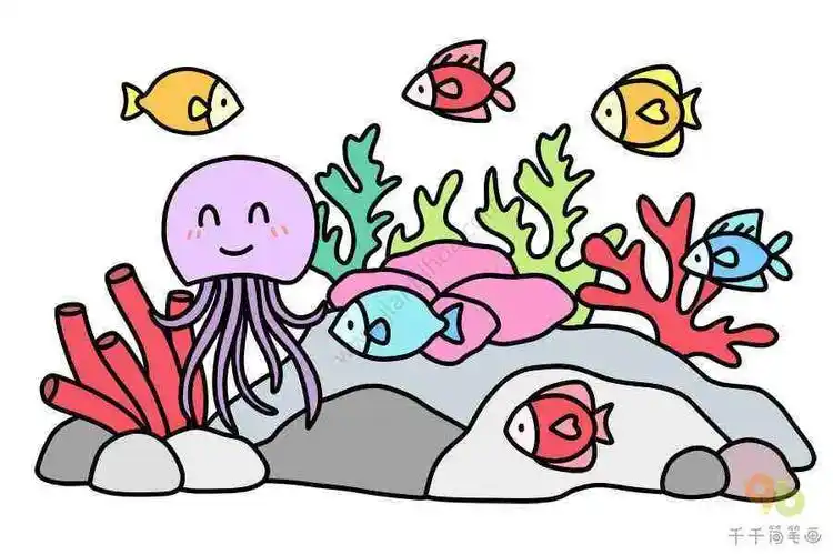 海洋馆儿童简笔画,海洋馆的简笔画-图片大观-奇异网