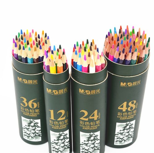 晨光水溶彩铅48色套装油性彩笔画笔24色36色铅笔