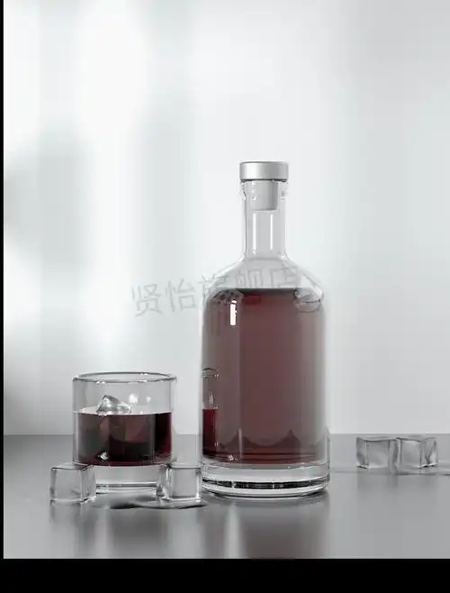 高档白酒空酒瓶玻璃酒瓶空瓶密封自酿容器1斤装存白酒瓶子2斤高端透明