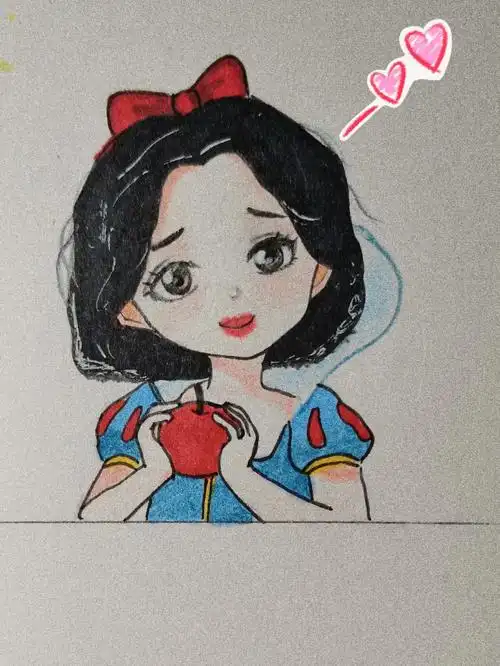 简笔画超可爱白雪公主