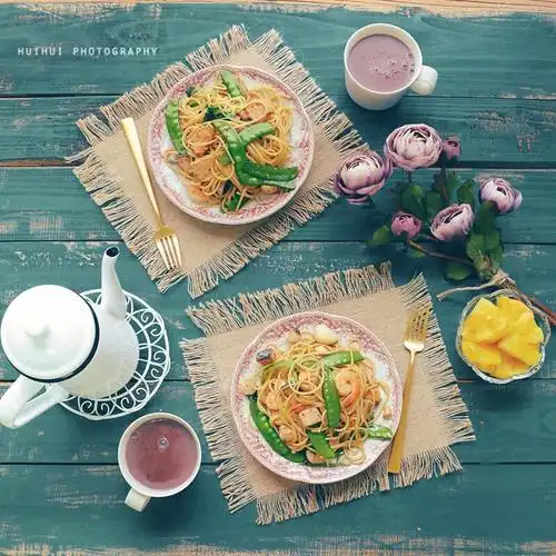 早安丰盛早餐唯美图片