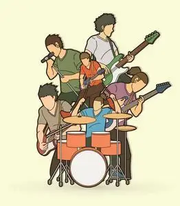 乐队图形图片-乐队图形素材-乐队图形插画-摄图新视界