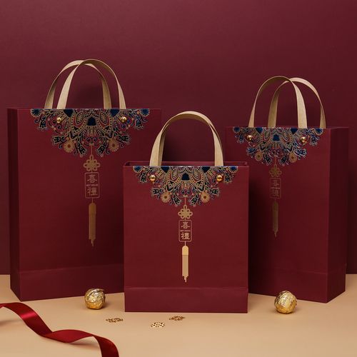 伴娘伴手礼袋透明结婚喜糖礼盒手提袋回礼袋空盒糖盒