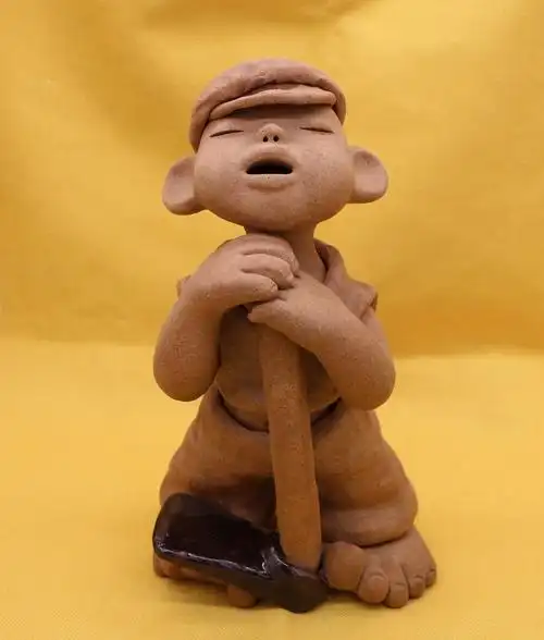 泥人陶人泥塑陶瓷人物陶土土娃娃酒店装饰手工泥人