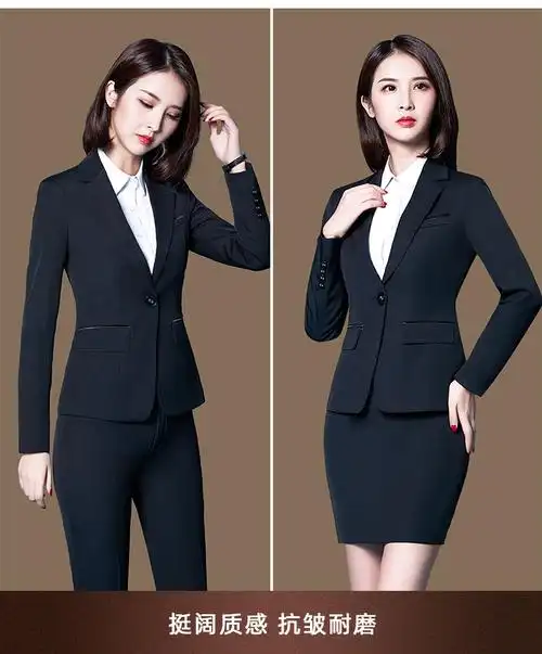 女生正装套装面试大学职业西装西服春秋气质时尚高端前台工作服1053