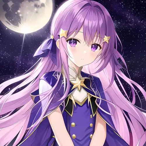 是紫发美少女哦