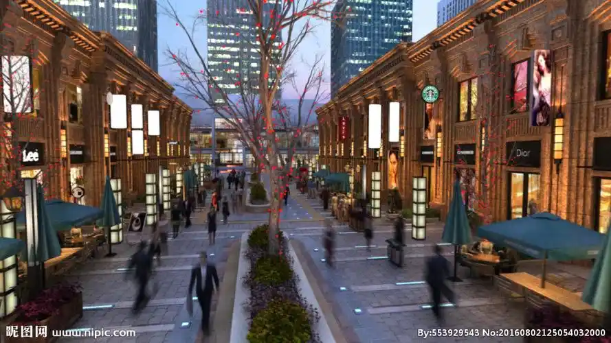 商业街设计图__室外模型_3d设计_设计图库_昵图网nipic.com