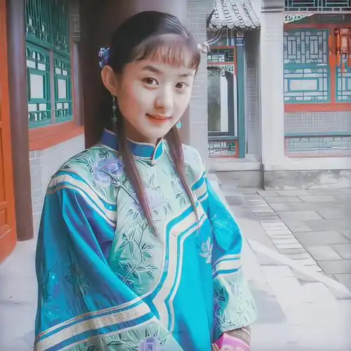 赵丽颖同样的清装造型百合韵味晴儿清新看到琉璃有魅力