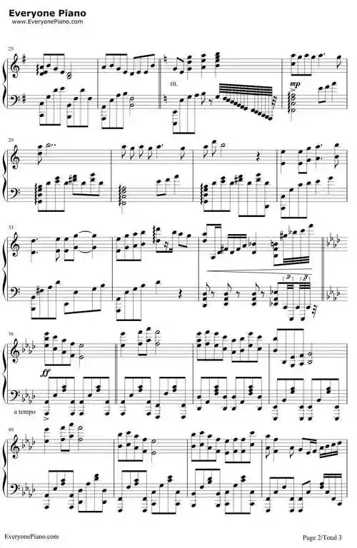 鸿雁-东归英雄传插曲五线谱预览2