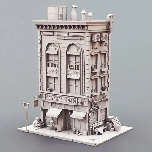 3d建模商场小场景建模