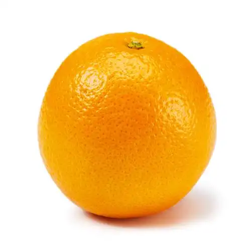 白底水果新鲜水果橙子一个橙子鲜橙