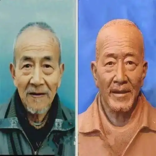 定制头像雕塑玻璃钢半身像浮雕人物雕像铸铜老人纪念真人肖像摆件