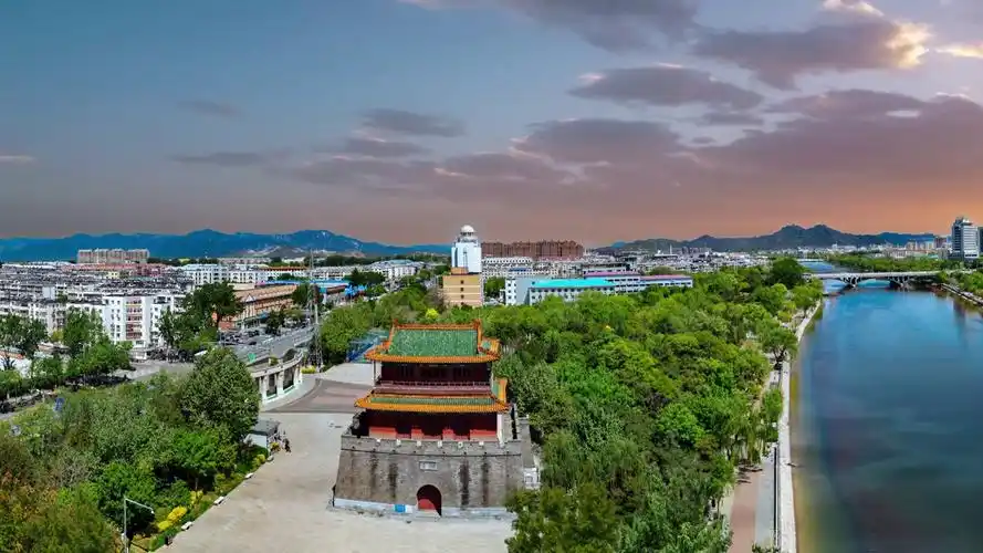 密云区 北京 密云文化馆 密虹公园 青少年宫 滨河路视频素材