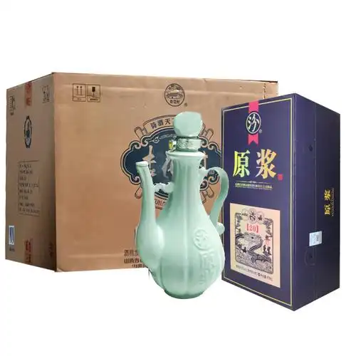 山西汾酒杏花村原浆20 清香型白酒53度475ml*6瓶整箱