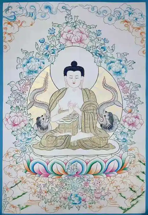 009kumarlama大日如来未装裱唐卡