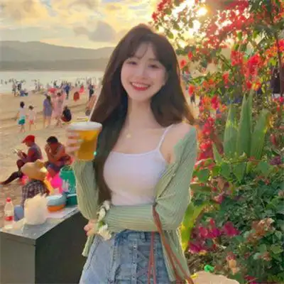 夏日甜妹头像真人小清新头像女 简约好看的头像图片大全2022_女生头像