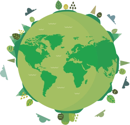 绿色地球装饰立夏卡通插画树叶元素