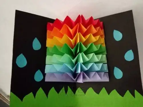 贺卡系列超简单的立体彩虹96-手工客官网