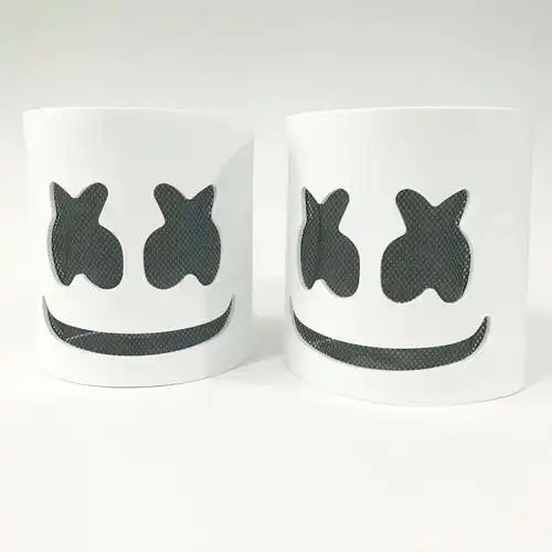 棉花糖dj面具头套marshmello同款电音节直播表演面具棉花糖头套