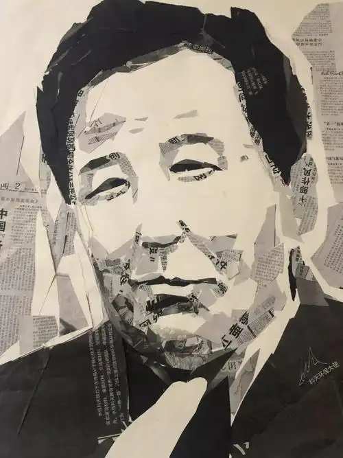 西北奇葩阳朵姥姥用报纸碎布树叶作画惊艳