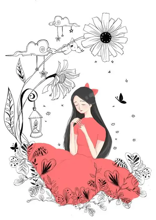 护肤品产品插画设计