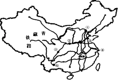(1)我国已经形成了六纵四横铁路格局.