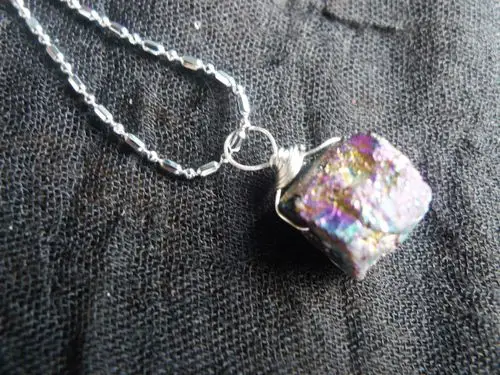 sns天然电镀黑碧玺手工项坠圣诞节礼物