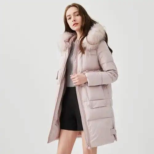 秋水伊人女外套羽绒服加厚毛领2019鸭绒白鸭绒女装新品羽绒服