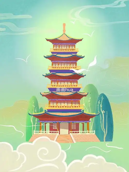 中国风,风景建筑塔