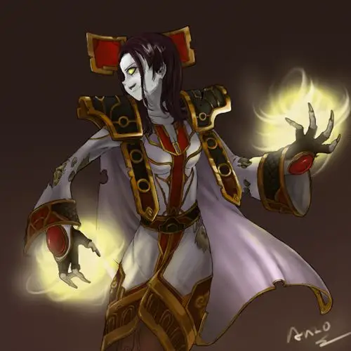 t1套亡灵女牧师(给别人的线稿上色)