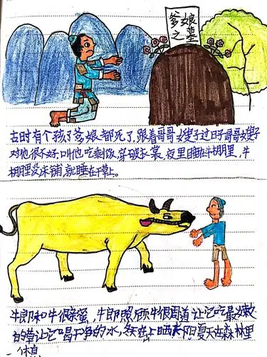 民间故事连环画作品展《牛郎织女》