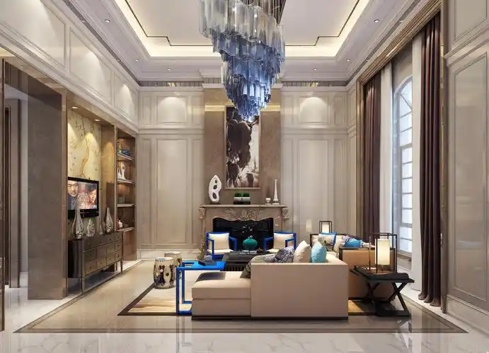 苏州现代简约独栋别墅装修装修效果图-星杰