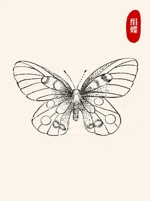 国画入门|03蝴蝶白描/线描合集97超全6015