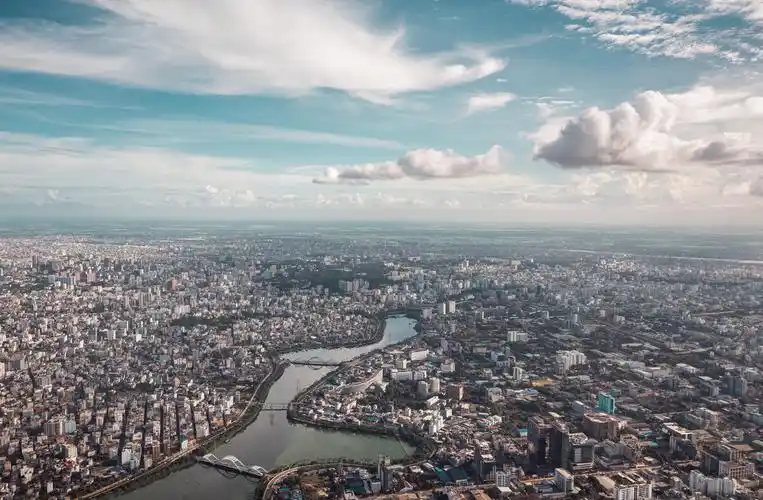 孟加拉首都达卡市城市风光