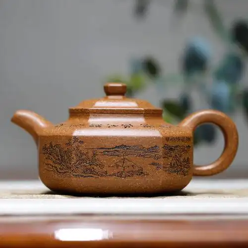 八方壶原矿降坡泥大红袍天青泥研高陈宏林纯全手工精品紫砂壶