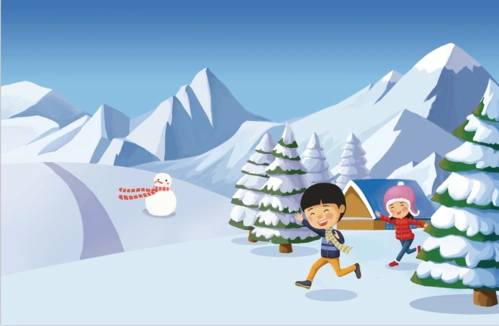 雪地玩耍