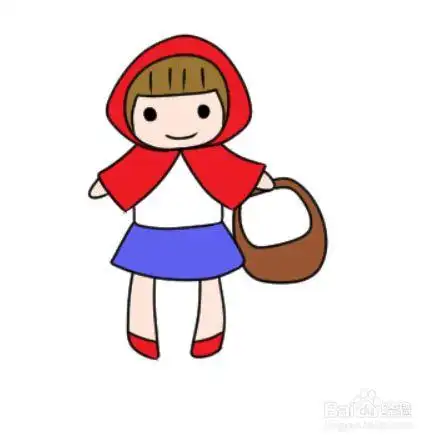 如何简单地画童话《小红帽》