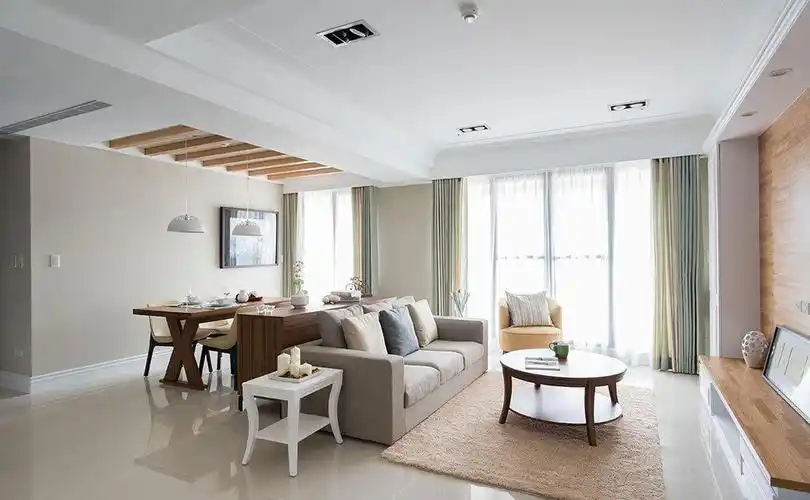 韩式简约大户型家庭客厅装修效果图