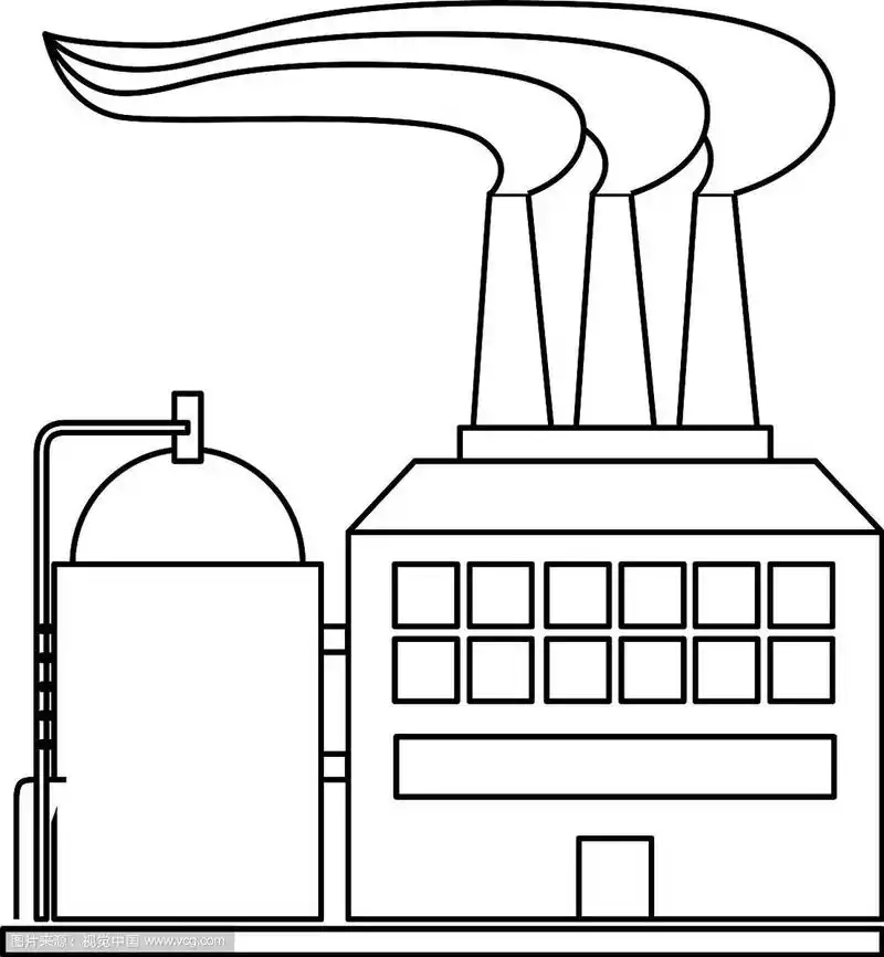 炼油厂植物剪影