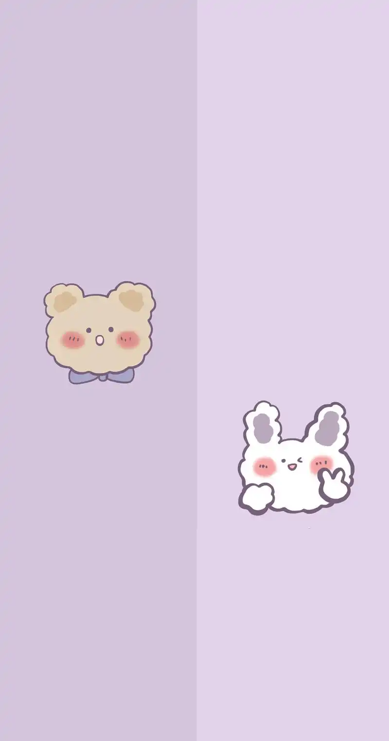 聊天背景图(6),清新可爱卡通左右分区式