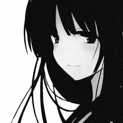 高质量黑白动漫女头图片