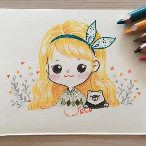 幼儿简笔画 人物:小女孩