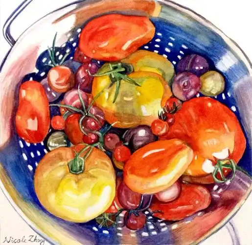 水彩蔬果习作(详细作画过程)