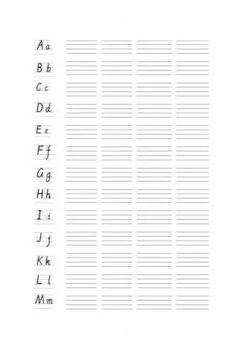 26个英文字母书写练习专用纸