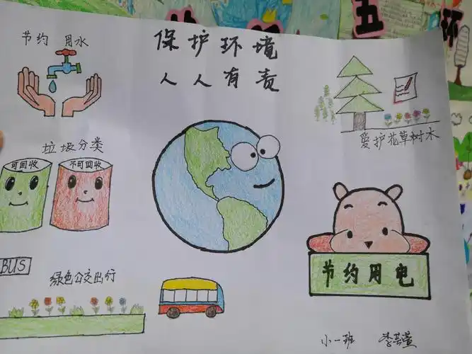 写美篇        首先,班级教师在教室对幼儿展开环保教育   人在自然中