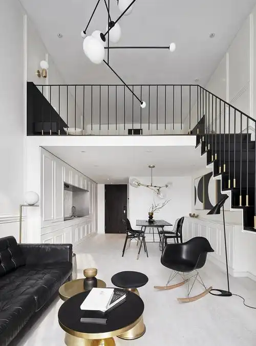 风格定调:loft,是时下极具年轻气息的时尚住宅,以小户型为主,整个空间