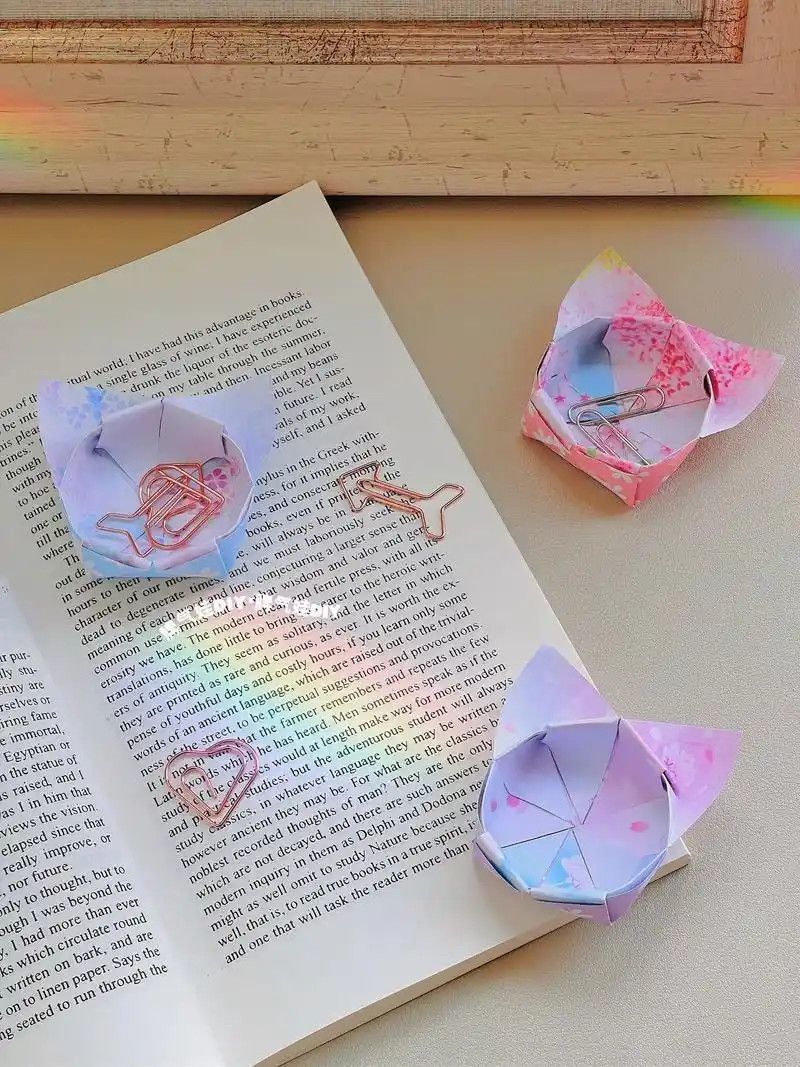 用正方形纸来折小猫收纳盒吧!很简单却可爱#一学就会系列 #手 - 抖音