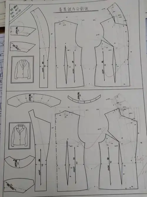 各种领子款式的变化#服装设计结构制版  #高中作业