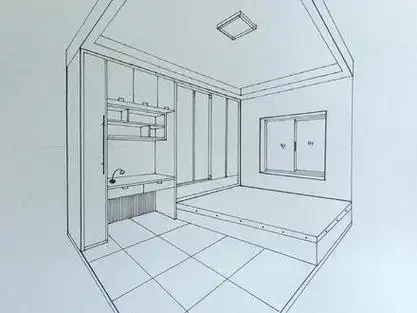 两点成线手绘儿童房,赶紧跟着我学起来#教程 #3d立体画 #室内设计师