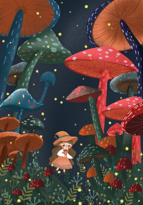 儿插/蘑菇森林里的小精灵